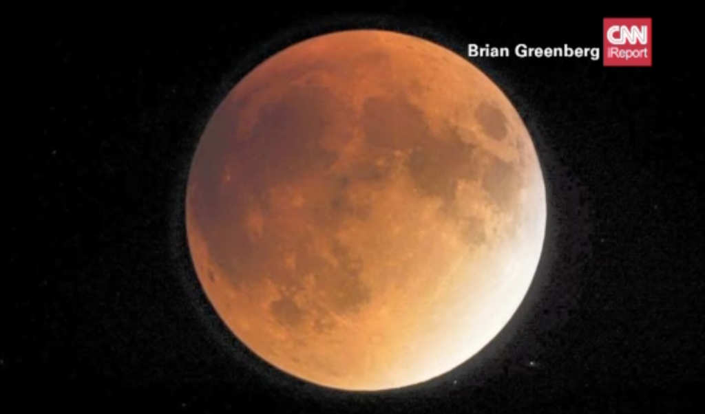 A close-up look at Sunday's lunar eclipse. (Photo: CNN)