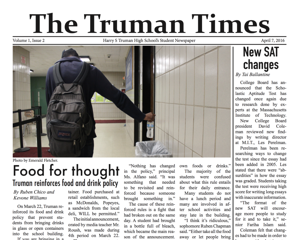 Truman Times Front Page