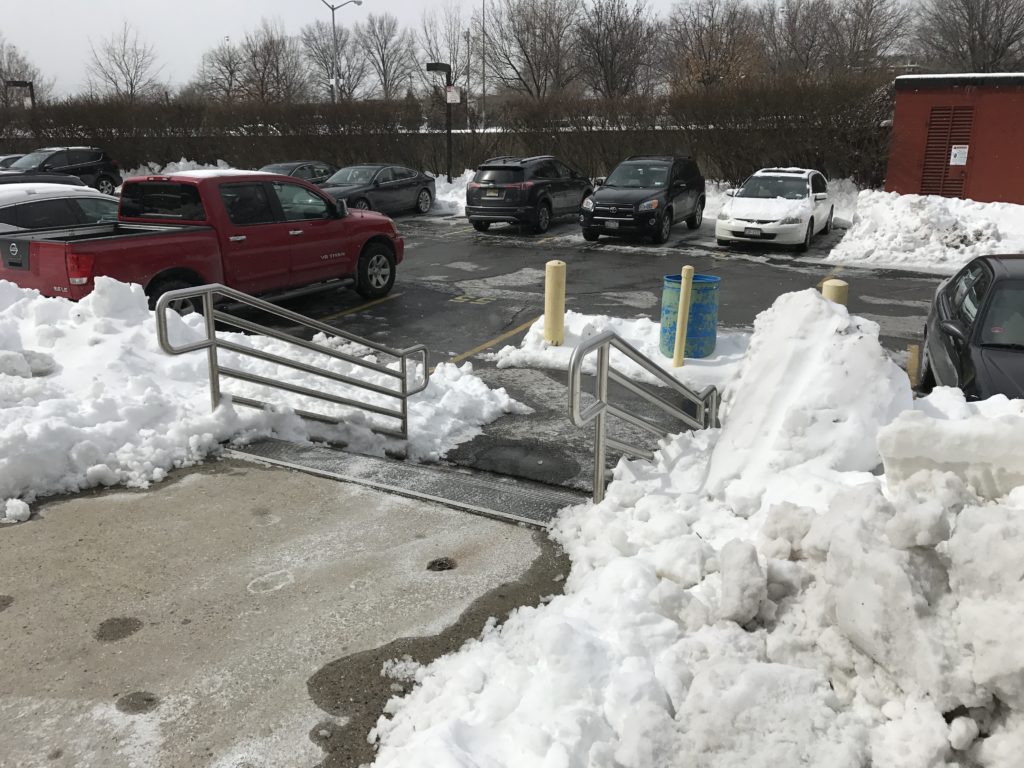 Walkways and stairs were kept clear for staff and students by the Truman custodial and maintenance team.