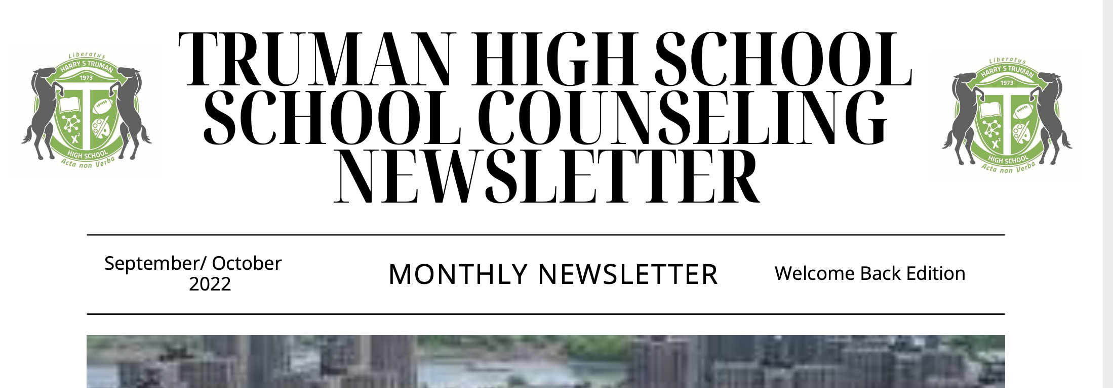 School Counseling Newsletter Published Harry S Truman High School passing-grade